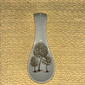 Ceramic Spoon Rest with Tree Design